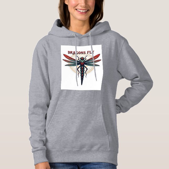Cool Machined Steampunk Trollslända - Drakar Flyge T Shirt (Framsida)