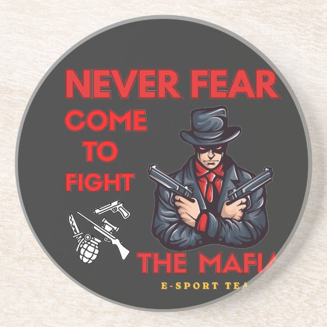 Cool Mafia E-Sport Gaming Maskot Design Underlägg (Framsidan)