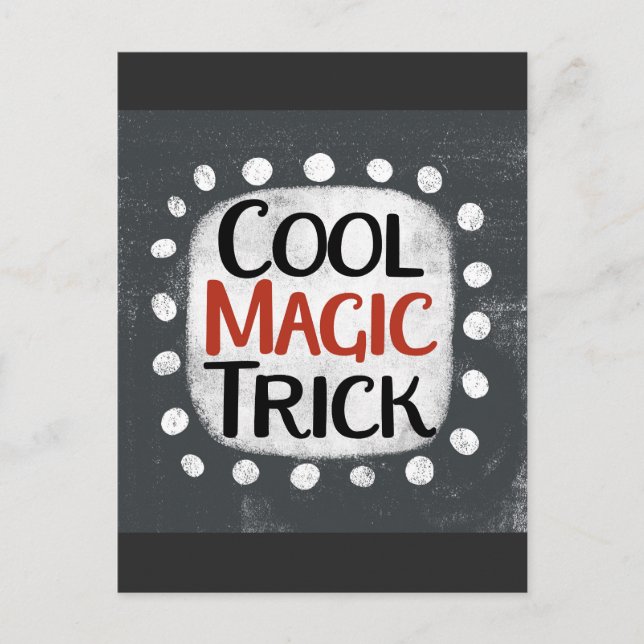 Cool Magic Trick Postkort Vykort (Framsida)