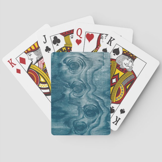 Cool Målad Trästruktur Knut Struktur Casinokort (Baksidan)