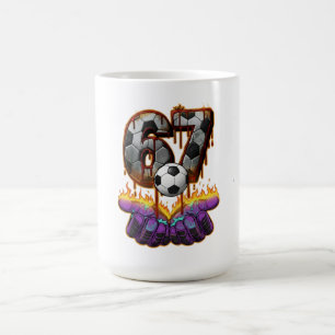 Cool Målvakt Fotbollströja Nummer 67 Konst Kaffemugg