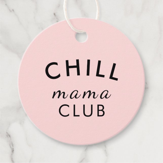 Cool Mama Club Modern Rosa Design Gåvor Etiketter (Framsida)
