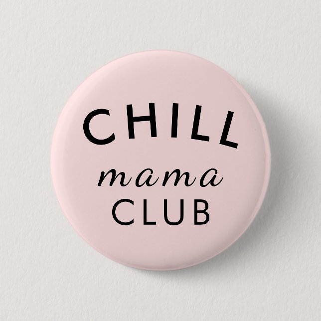 Cool Mama Club | Peachy Rosa Morsdags Skoj  Knapp (Framsida)