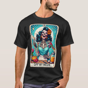 Cool Mama Club Tarotkort Skelett Halloween T Shirt