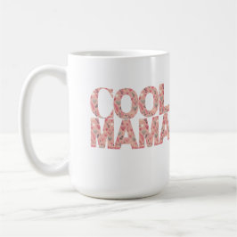 Cool Mama Typografi Hjärtan Kaffemugg