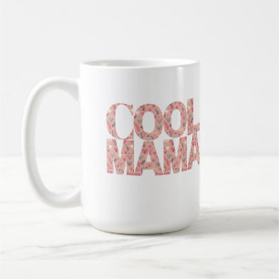 Cool Mama Typografi Hjärtan Kaffemugg