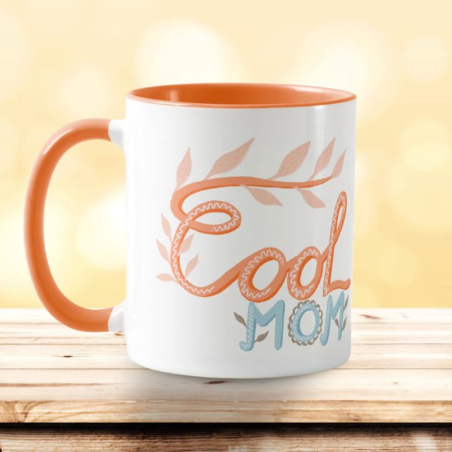 Cool mamma hand lettering mors dag mugg (Skapare uppladdad)
