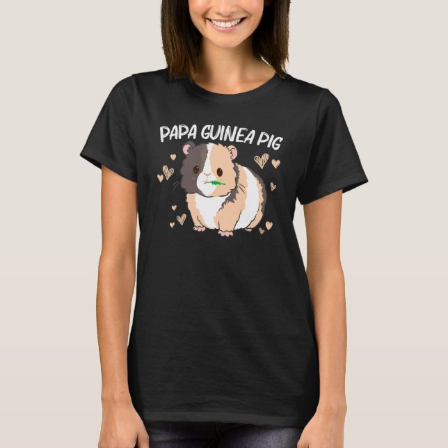 Cool Marsvin För Män Pappa Wheek Fluffig Cavy Husd T Shirt (Framsida)