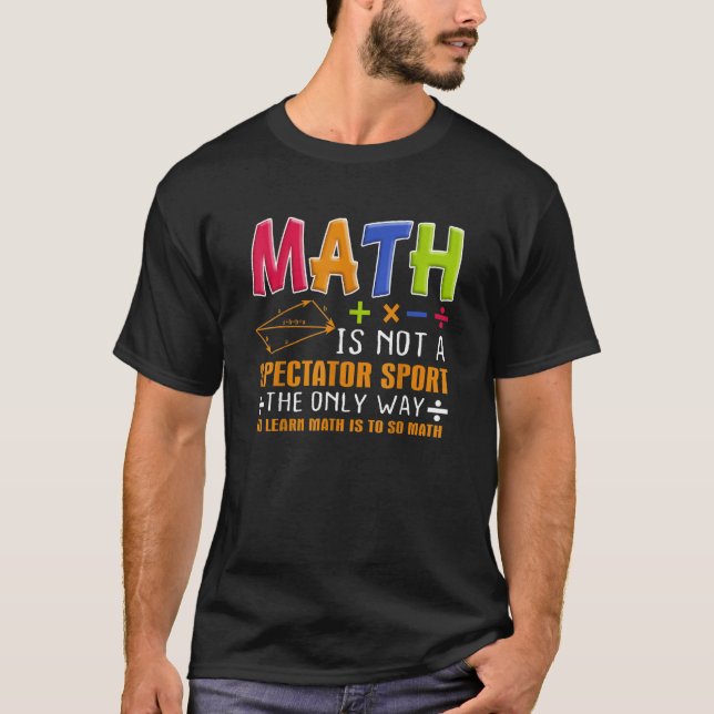 Cool Math For Men Women Mathematics Number Math T Shirt (Framsida)