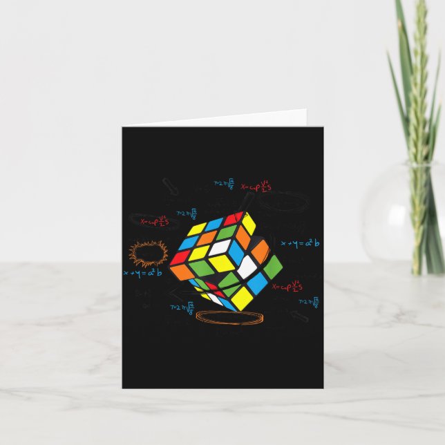 Cool Math Rubik Rubix Rubics Player Cube Math Kort (Framsida)