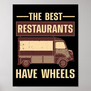 Cool matvagn för män kvinnor kulinarisk kock Pizza Poster