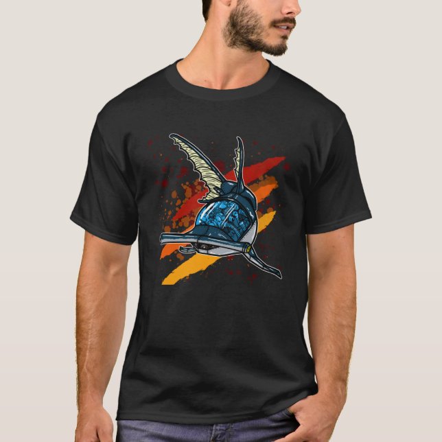 Cool mechanical Shark T Shirt (Framsida)
