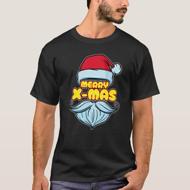 Cool Merry Xmas Statement Christmas Santa Claus Pa T Shirt (Framsida)