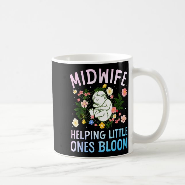 Cool Midwife Art For Women Midwifery Doula Nursing Kaffemugg (Höger)
