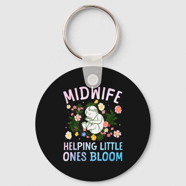 Cool Midwife Art For Women Midwifery Doula Nursing Nyckelring (Framsida)