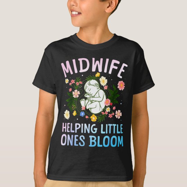 Cool Midwife Art For Women Midwifery Doula Nursing T Shirt (Framsida)