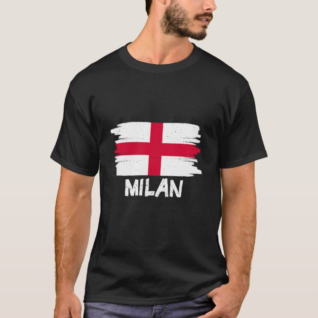 Cool Milan Flag T Shirt (Framsida)