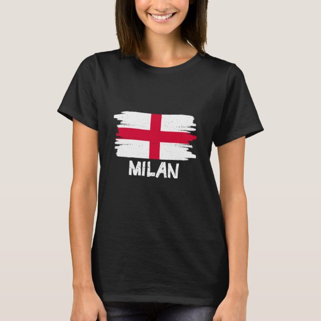 Cool Milan Flag T Shirt (Framsida)