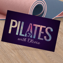 Cool Minimal Pilates Instruktör Visitkort