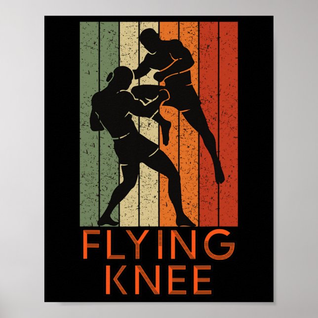 Cool Mma, Kickboxning Och Muay Thai Flygande Knä  Poster (Framsidan)