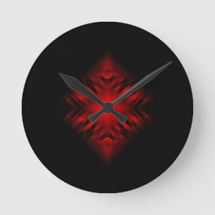 Cool Modern Digital Konst Rund Klocka