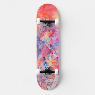 Cool Modern konst målad Mini Skateboard Bräda 18,5 Cm