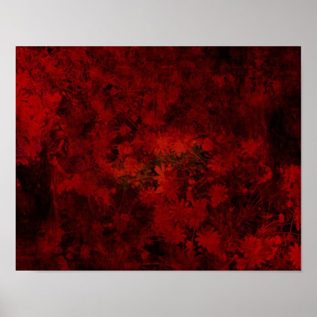 Cool, modern konst med blommotiv poster (Framsidan)