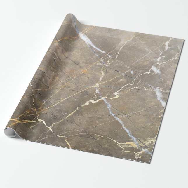 Cool modern marmor stentryck presentpapper (Utrullad)