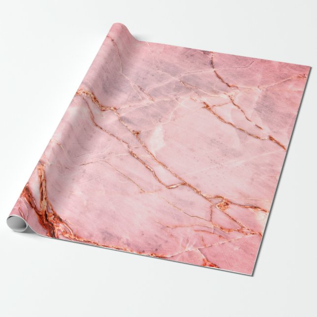 Cool modern röd marmorstensstruktur presentpapper (Utrullad)