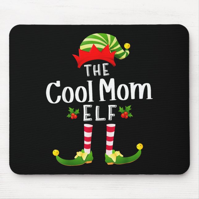 Cool Mom Christmas Elf Matching Pajama X-mas Party Musmatta (Framsidan)