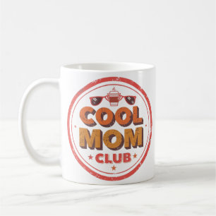 Cool Mom Club Retro Badge-logotyp Kaffemugg
