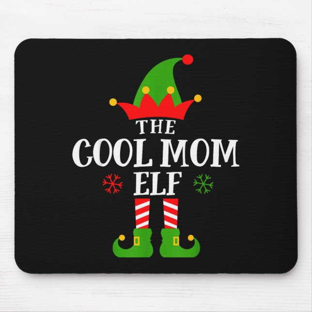 Cool Mom Elf Funny Matching Family Christmas Pajam Musmatta (Framsidan)