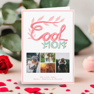 Cool Mom Hand Lettering Mors Dag 4 Foto Kort