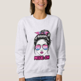 Cool Mom-läge På – Rolig Trendig Mamma Livsdesign T Shirt