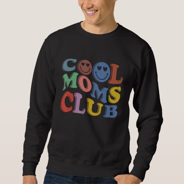 Cool Moms  Club Mama Mommy Mom Bruh Lång Ärmad Tröja (Framsida)