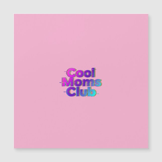 Cool Moms Club Neon Glitch Retro Morsdagspresentko (Framsida)