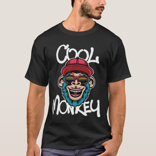 Cool Monkey streetwear T Shirt (Framsida)