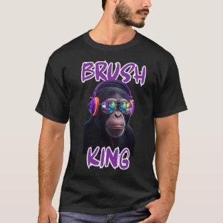 Cool Monkey with Headphones Illustration T Shirt