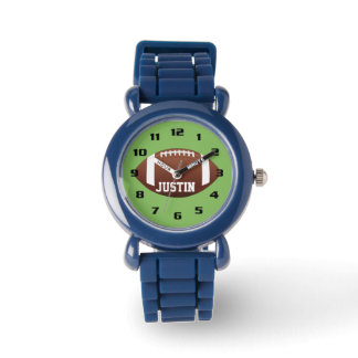 Cool monogram med namn Fotboll barn Armbandsur