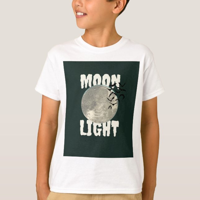 Cool Moon Light Galaxy Födelsedagspresent Pojke T- T Shirt (Framsida)