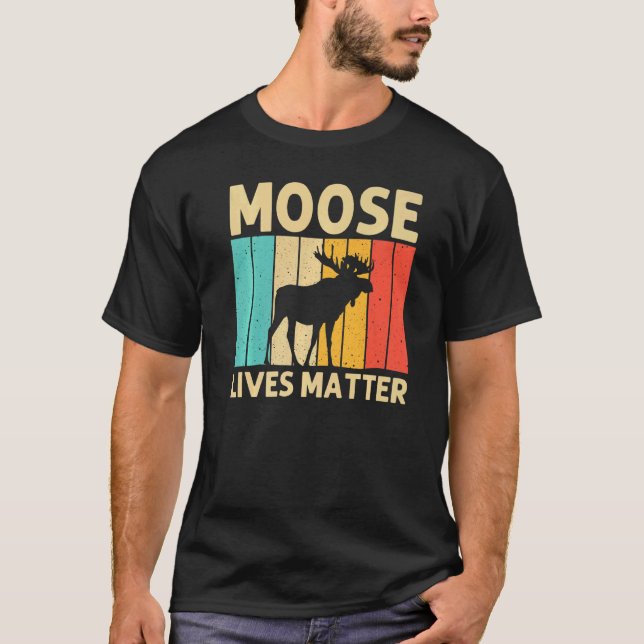 Cool Moose For Men Women Moose Alaska Moose Elk Hu T Shirt (Framsida)