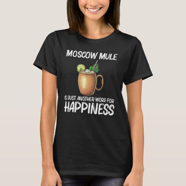 Cool Moscow Mule For Men Women Mug Vodka Cocktail  T Shirt (Framsida)