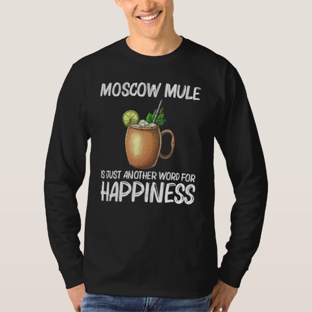 Cool Moscow Mule For Men Women Mug Vodka Cocktail  T Shirt (Framsida)