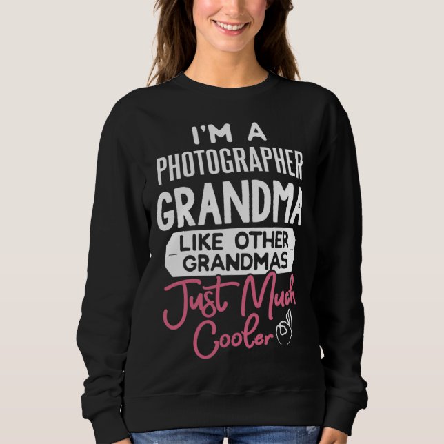Cool Mothers Day Photographer Grandma T Shirt (Framsida)