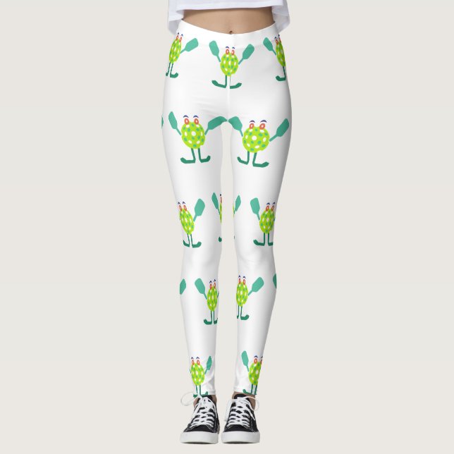 Cool Mr Pickle-ball Pattern  Leggings (Framsida)