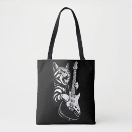 Cool Music Love | Rock Katt Spelar Elgitarr Tygkasse