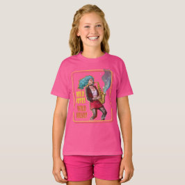 Cool Musik Flicka – Modiga Noter, Vilt Hjärta T Shirt