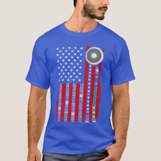 Cool Musikproducent För Män Kvinnor Amerikansk Fla T Shirt