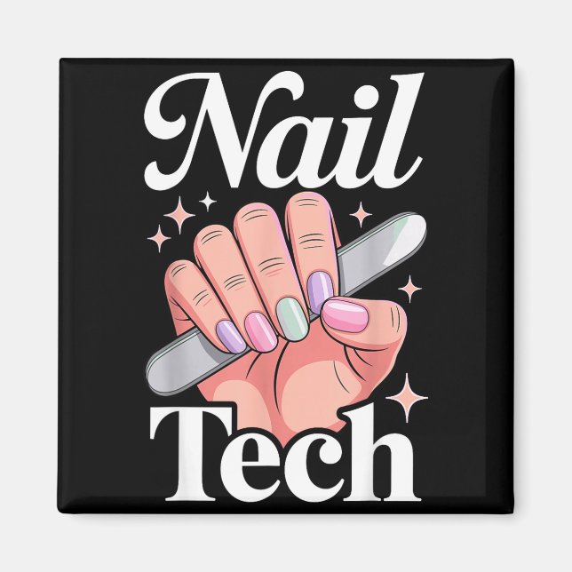 Cool Nail Tech Art For Women Girl Manicurist Nail  Magnet (Framsidan)