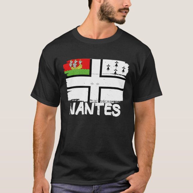 Cool Nantes Flag T Shirt (Framsida)